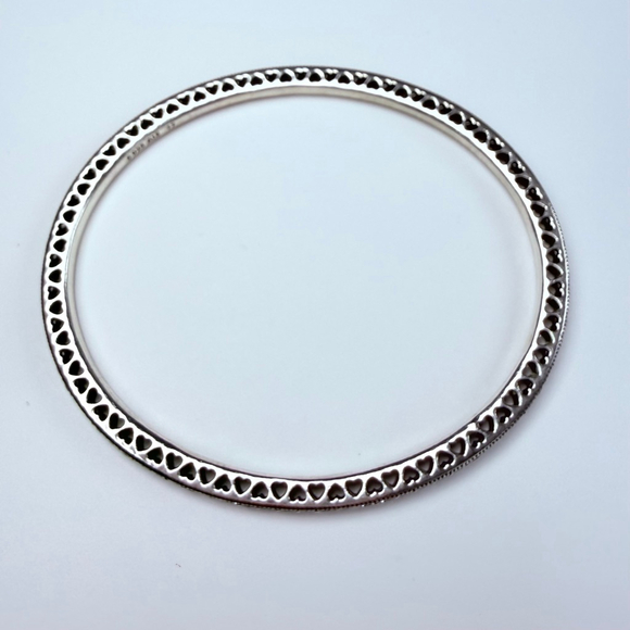 Pandora Twinkling Forever Cubic Zirconia CZ Sterling Silver 925 Bangle Bracelet - Picture 2 of 6